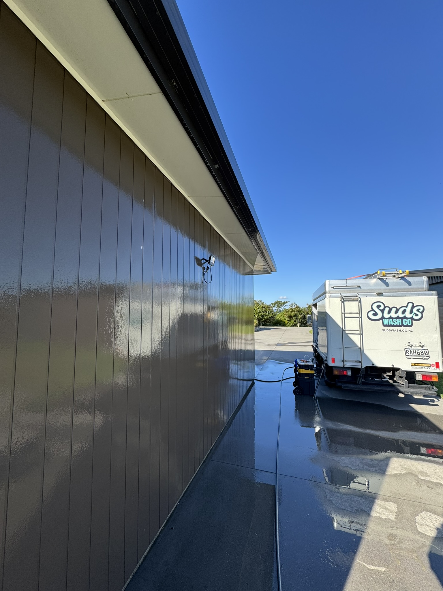 house washed side of wall in south auckland