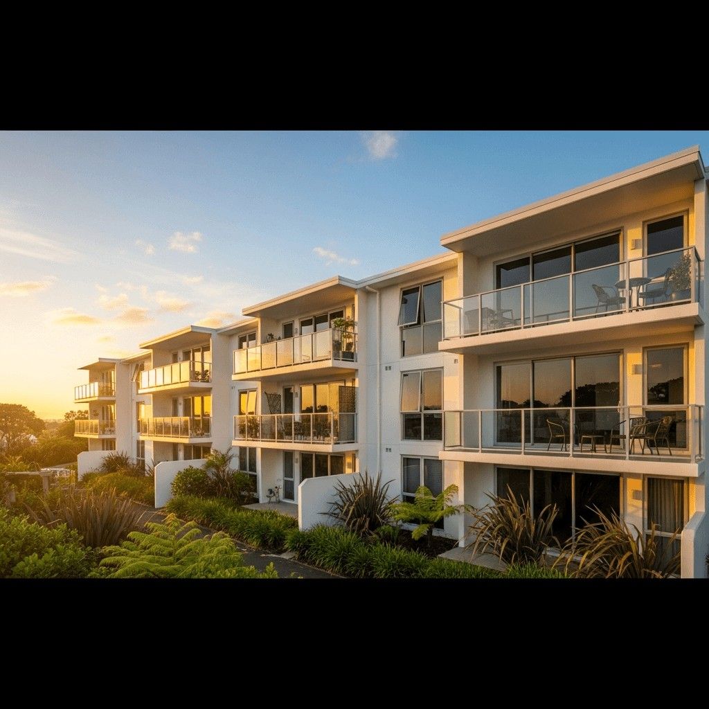 an apartment complex in auckland that has been finished cleaning by suds wash co
