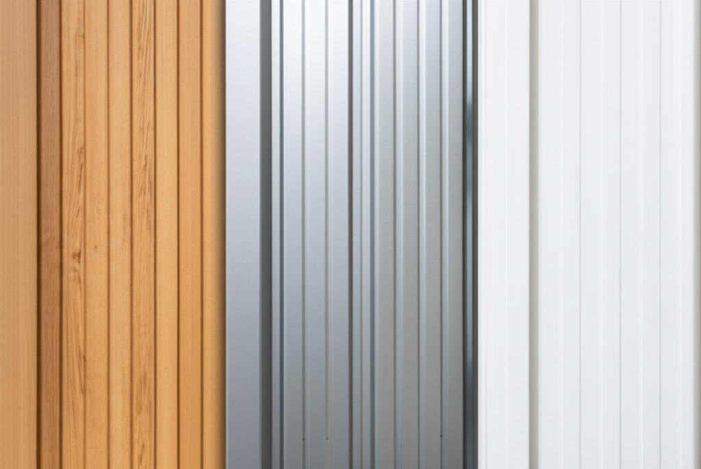 Different fence materials - timber, colorbond, and vinyl fencing in Auckland